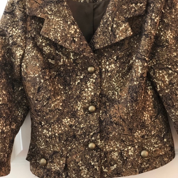 David Meister Printed Evening Jacket - Picture 4 of 16